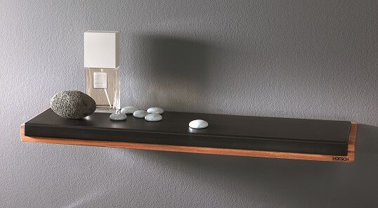 Wandablage aus Doussie Holz und PU - Wandablage aus Doussie Holz und PU