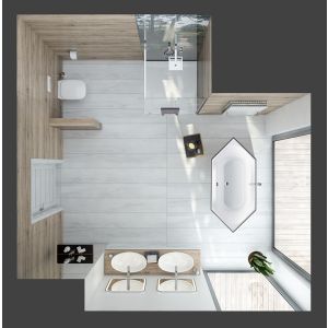 Badewanne Spectra 6-Eck 1900x900