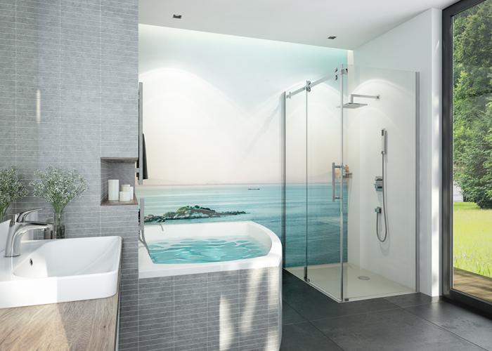 Moderne Linien für Stilbewusste - Bad 9m²